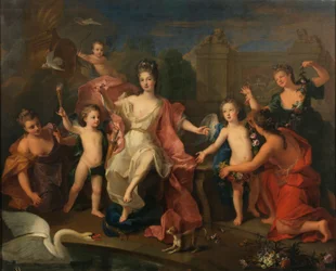 The Duchess of Burgundy with Her Two Sons, the Dukes of Brittany and Anjou (Future Louis XV)