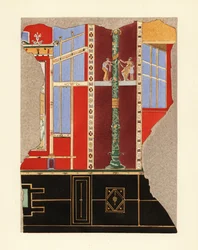 Panel in a room of the Casa di Laocoonte or House of Laocoon, Pompeii, Third Pompeian Style