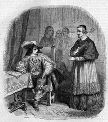 Founded in 1635 by Louis XIII and Cardinal Richelieu. Engraving by G. Staal