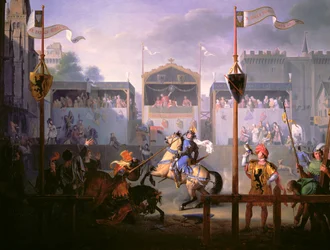 Scene of a Tournament in the Fourteenth Century