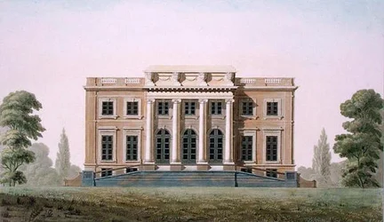 Chateau of Wannegem near Oudenaarde, from Choix des Monuments, Edifices et Maisons les plus remarquables du Royaume des Pays-Bas by Pierre Jacques Goetghebuer, published 1827