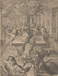 The Sack of Troy-Pyrrhus Killing Priam, before 1654