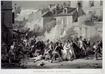 Defense of a Barricade During the July Revolution