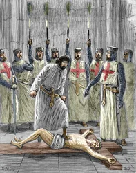 Heresie of the Templars: Representation of a Ceremony of Entry of a Knight into the Order of the Temple