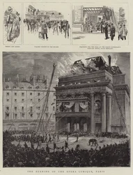 The Burning of the Opera Comique, Paris