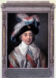French Revolution: Portrait of Paul de Barras, French politician. Engraving by Alix Pierre Michel