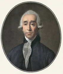 Portrait of Jean Sylvain Bailly, French Scientist and Politician - engraving by Pierre-Michel Alix