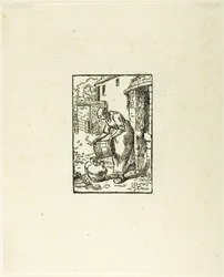Woman Filling Water-Cans