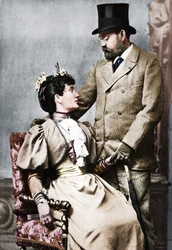 Emile Zola and Jeanne Rozerat, c1890, 1939
