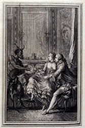 La Thing impossible - in “Tales et nouvelles en vers” by Jean La Fontaine. 1776. Illustration by P.P. Choffard