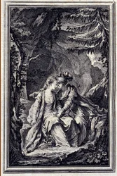 La fiancee du roi de Garbe - in “Tales et nouvelles en vers” by Jean La Fontaine. 1776. Illustration by P.P. Choffard