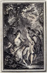 Promise is one, and hold is another. In “Tales et nouvelles en vers” by Jean de La Fontaine, Amsterdam 1776. illustrated by P.P.Choffard