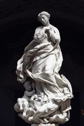 The Immaculate Conception, Santa Maria Immaculate placed on the altar of the scenographic chapel 1669-70