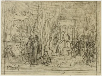 Compositional Study for The Sacred Grove, Beloved of the Arts and the Muses