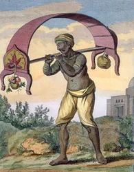 Paeni Caori Religious Devotee Carrying Offerings for the Gods