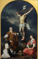Christ Crucified with St. Eusebius, St. Philip Neri and St. Mary Magdalen