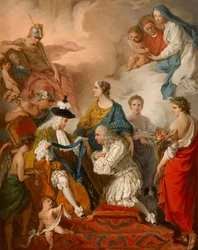 The Duke of Saint Aignan Investing Girolamo Vaini, Prince of Cantalupe and Duke of Selci, with the Insignia of a Knight of the Holy Spirit