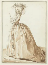 Standing Lady with Fan