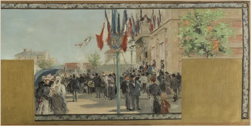 Sketch for Bagnolet town hall: Summer. The Bagnolet festival on the day of the crowning of the Rose Queen