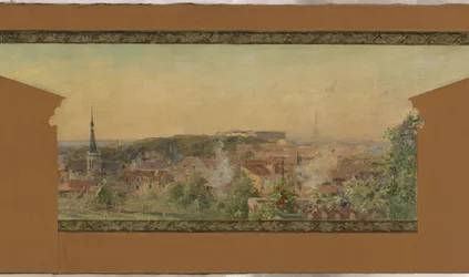 Sketch for the village hall of Vanves: Panorama of Vanves