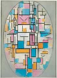 Composition in Oval with Color Planes 1