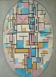 Composition in Oval with Color Planes 1