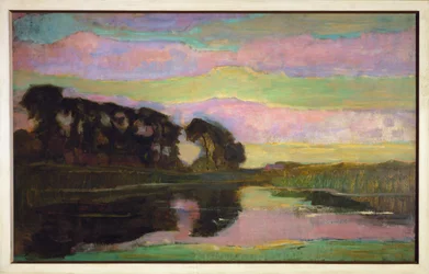 Landscape with Row of Trees at Left