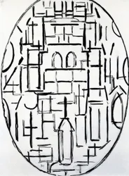 Piet Mondrian (1872–1944), Church at Domburg, 1914