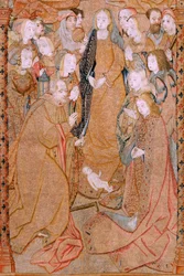 Series Triumphs of the Mother or Paños de Oro. Birth of Christ. Third tapestry in the series. Ca 1500-1502.