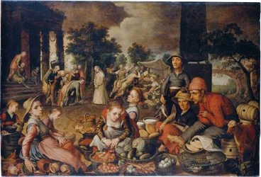 Market Scene with Christ and the Adulteress