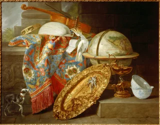 Still Life with Globe and Cockatoo