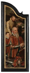 Left panel of Christ on the Cross with the Virgin, St. John and Mary Magdalene