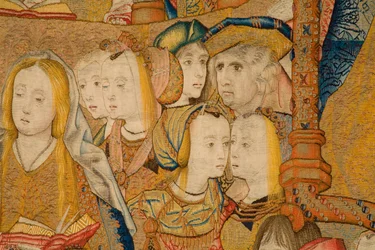 Flemish tapestry. Annunciation. (detail) c.1502-04