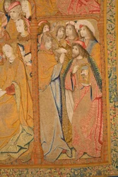 Flemish tapestry. Annunciation. (detail) c.1502-04