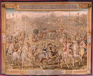 Review of the Troops at Barcelona (Flemish Tapestry)