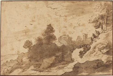 Landscape with Bridge and Ruins in Background