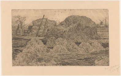 Haystacks on a Field