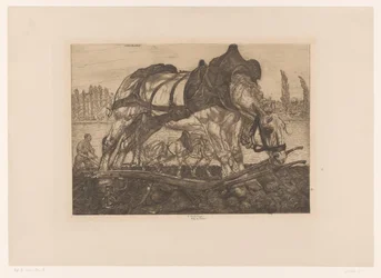 Draft Horse on the Banks of the Seine
