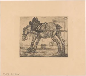 Draft Horse with Feed Bag (L