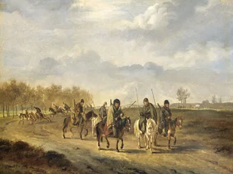 Cossacks on a Country Road Near Bergen in North Holland