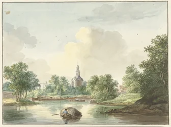 The Hogerwoerdse Gate in Leiden Seen from the Singel
