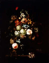 Still Life with Flowers in a Glass Vase
