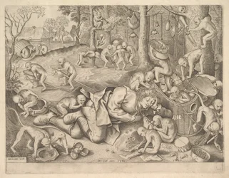 The Merchant Robbed by Monkeys, 1562