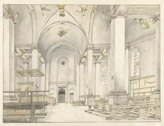 View of the Nave of the Nieuwe Kerk, Haarlem, Looking West