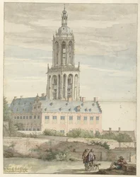 View of the Palace of Frederick V, Elector Palatine, and the Sint-Cunerakerk, Rhenen