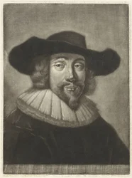 Portrait of a Man with a Hat and Collar