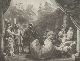 Allegory on the Discord in France, from Caspar Barlaeus, Medicea Hospes