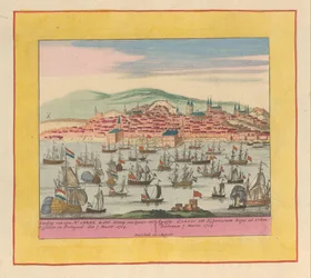 Arrival of the Dutch-English Fleet with King Charles III in Lisbon, 1704