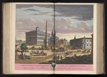 View of the Lateran with the Saint John Lateran in Rome Conspectus areae sacrosanctae Basilicae Lateranensis (title on object)