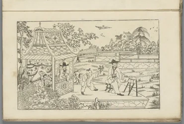 Chinese Drummer on Plateau in Landscape